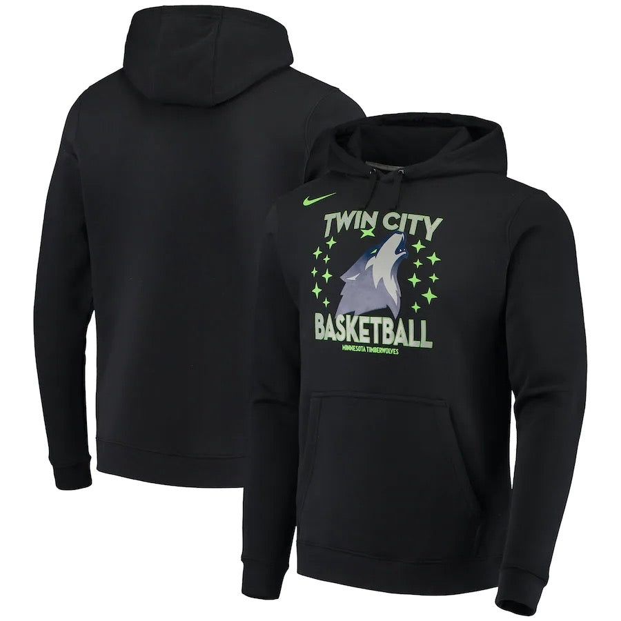 Minnesota timberwolves black hoodie