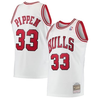 Retro Chicago bulls 33 pippen white/red jersey