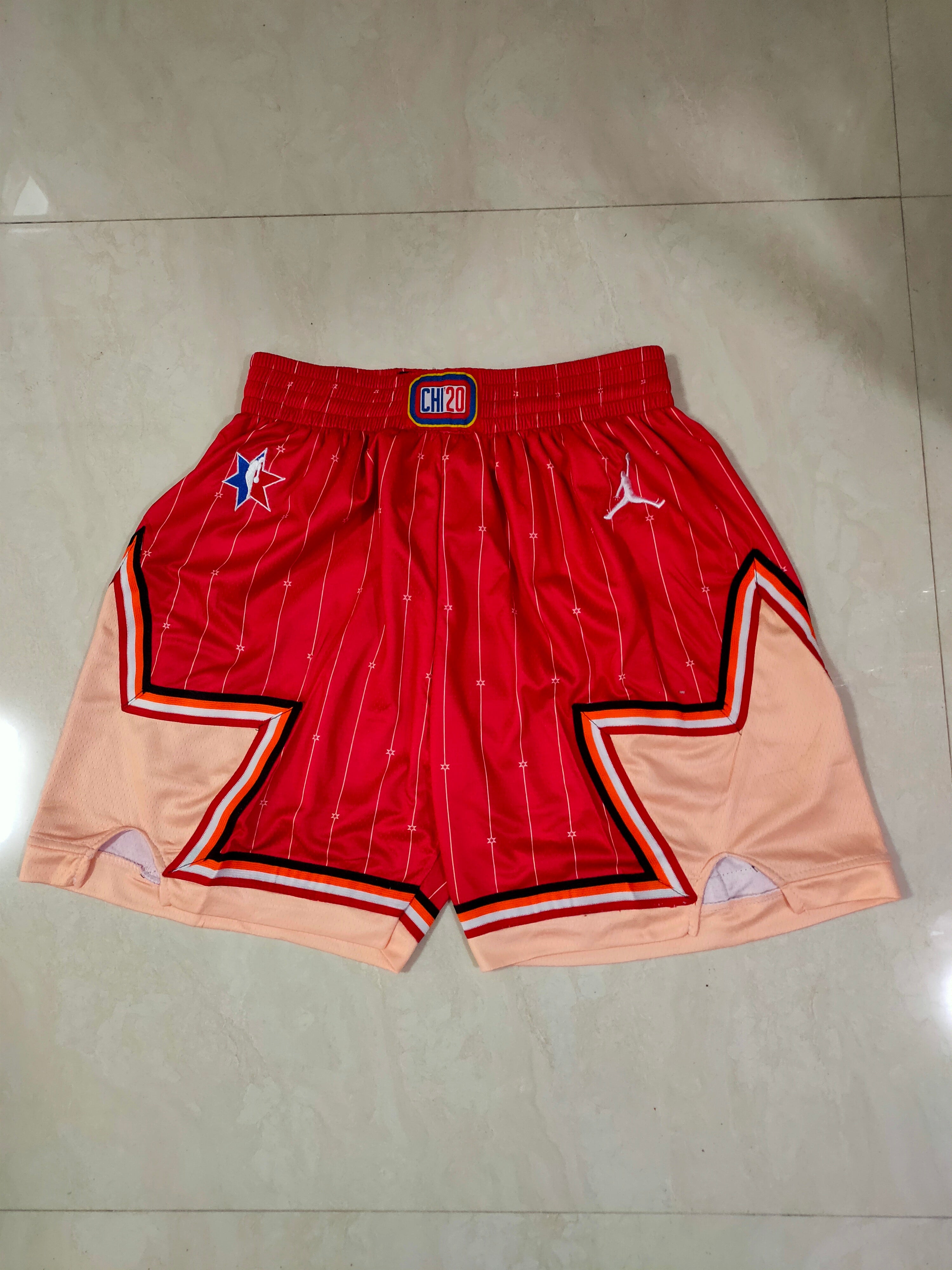 Short Jordan rouge/pêche