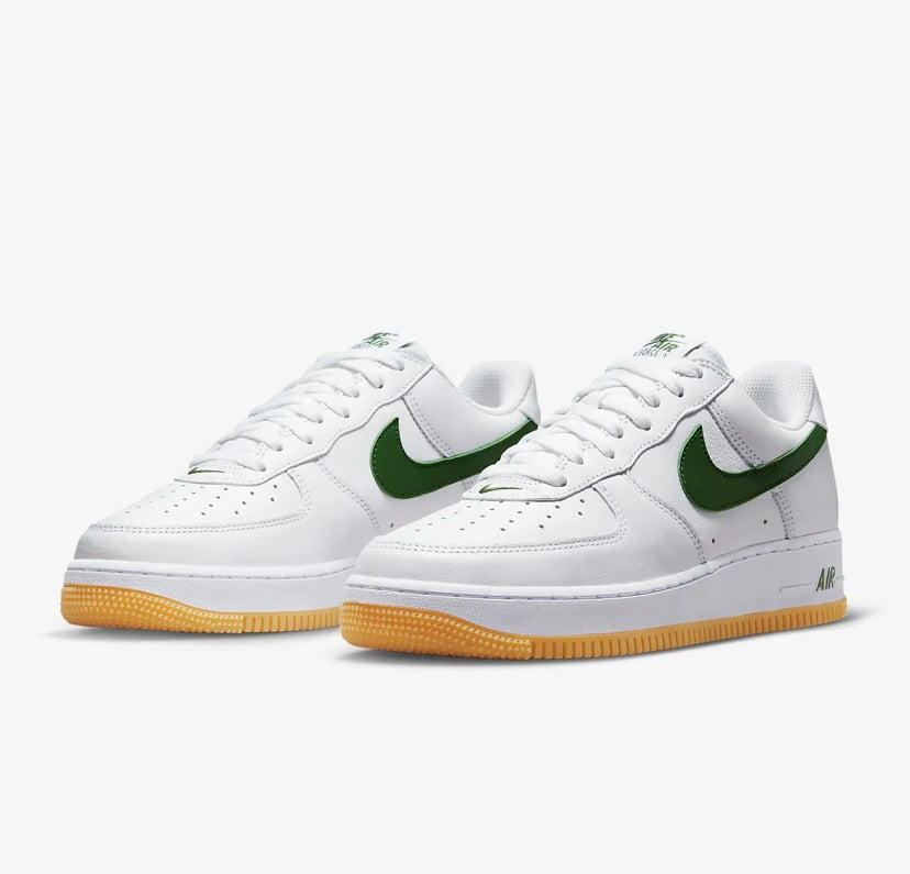 Nike airforce A1 white and green  shoes