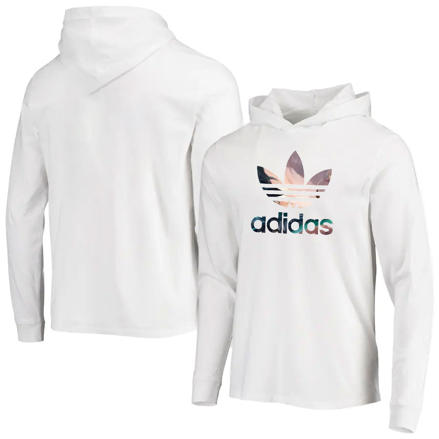 Sweat à capuche Adidas blanc