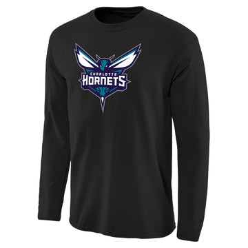 Chemise longue noire Charlotte Hornets