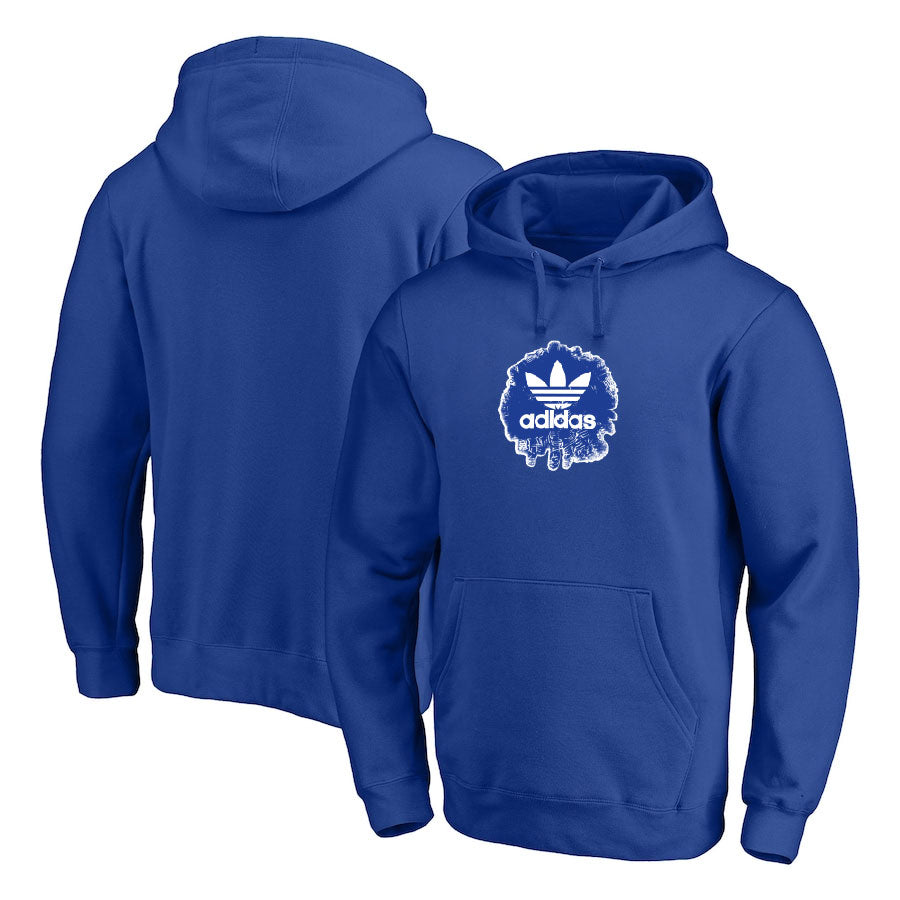 Adidas sweat à capuche bleu myrtille