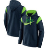 Sweat à capuche Nike 22 bleu marine / vert fluo