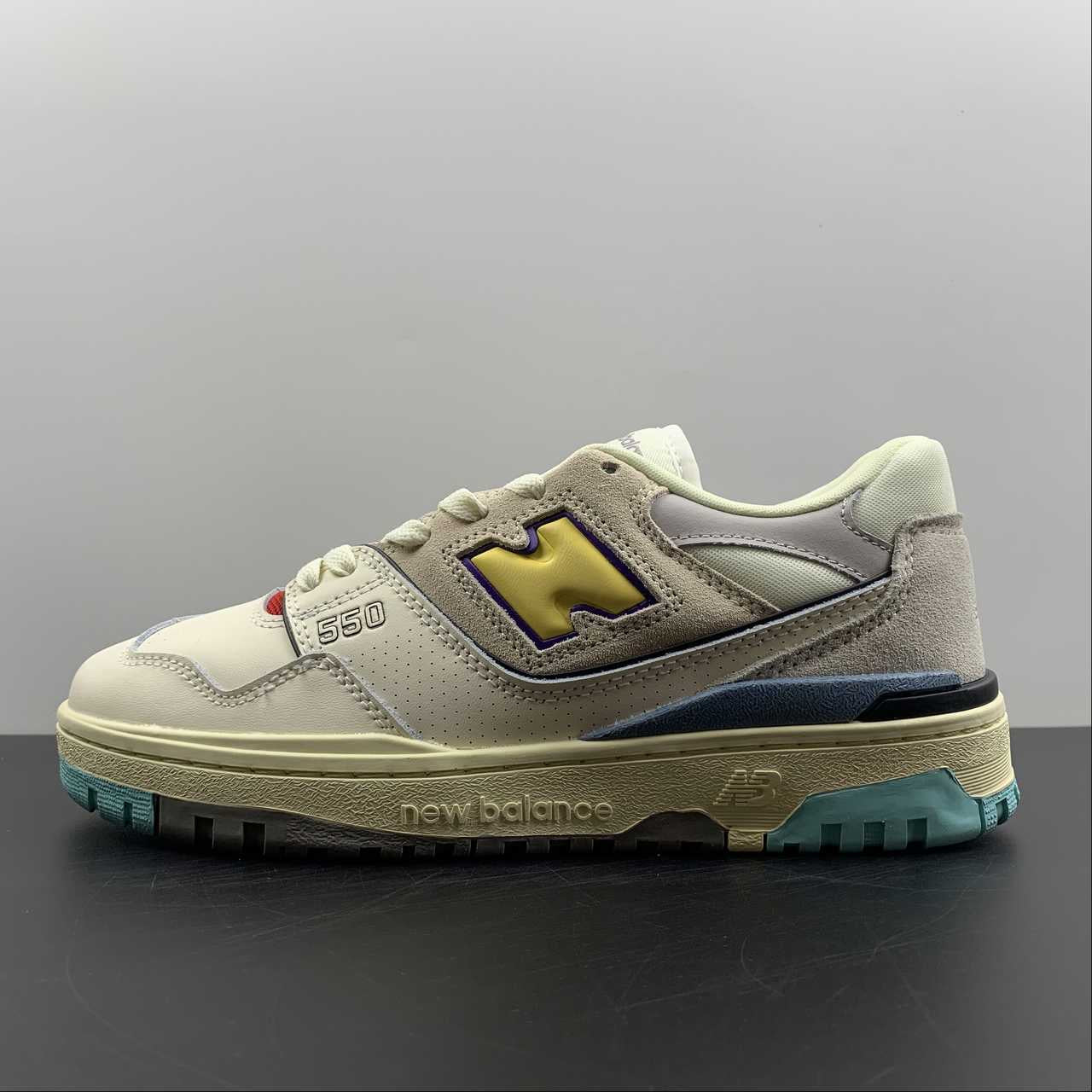 Chaussures NB 550 aqua/jaune