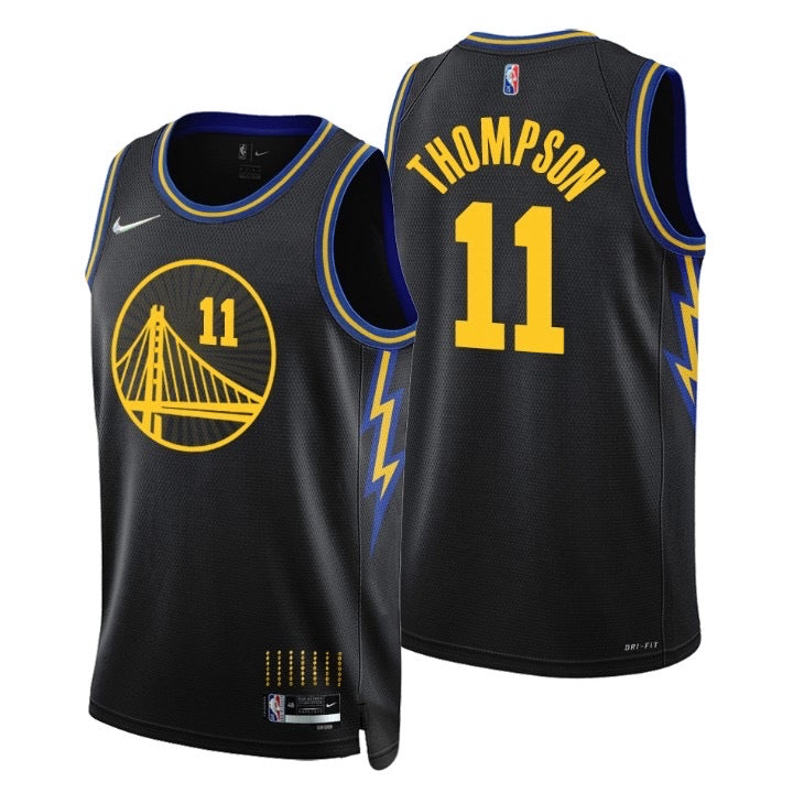 Maillot noir 11 Thompson des State Warriors