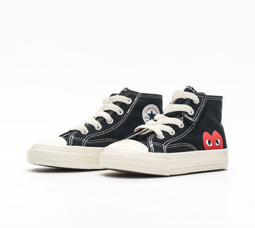 Converse chaussures noires à coeur élevé