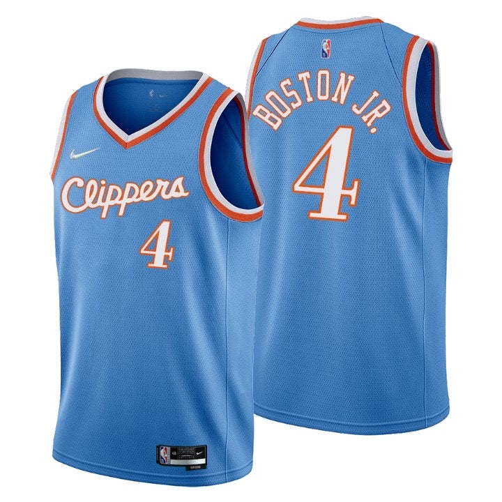 Clippers blue 4 boston jr.  jersey