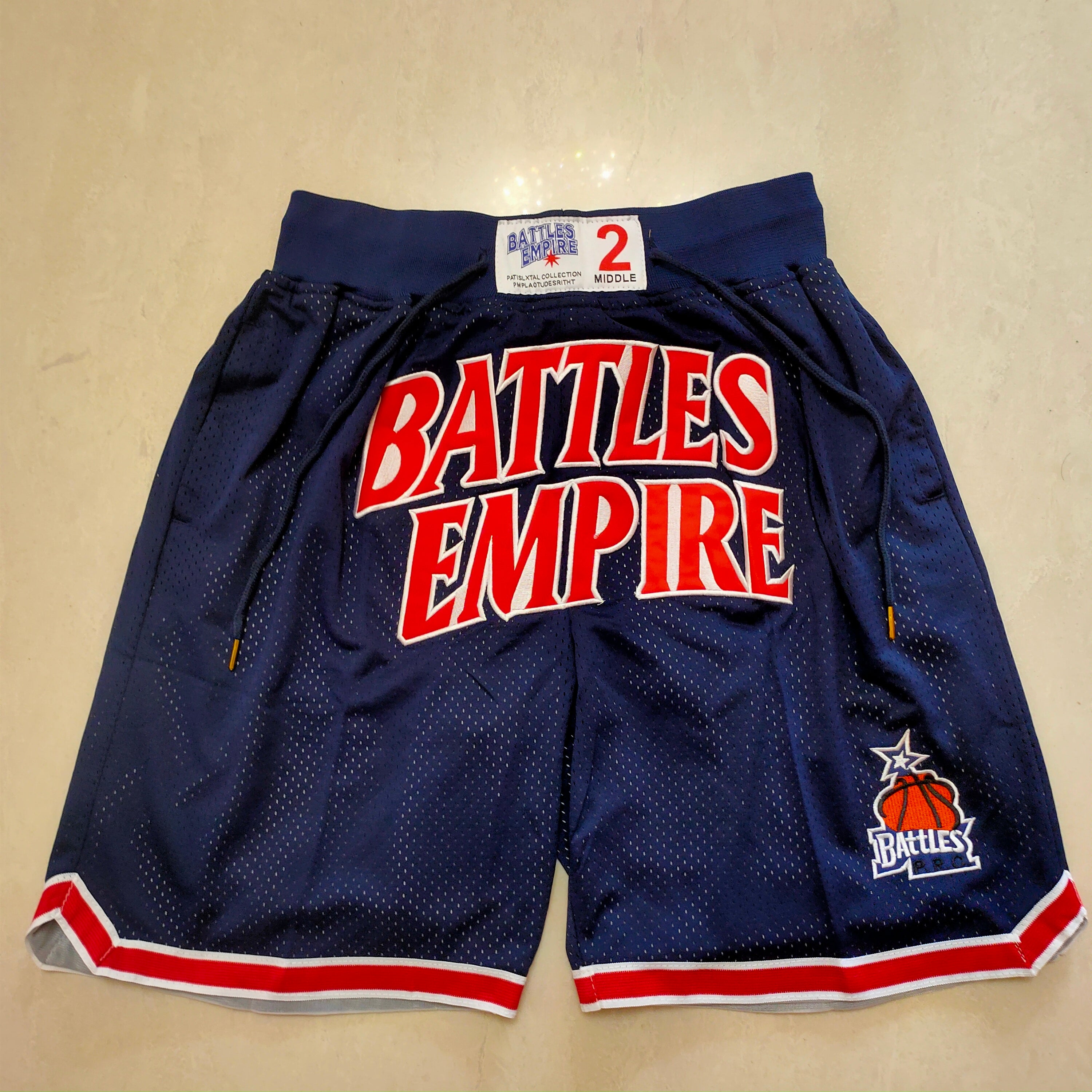 Battles empire navy blue shorts