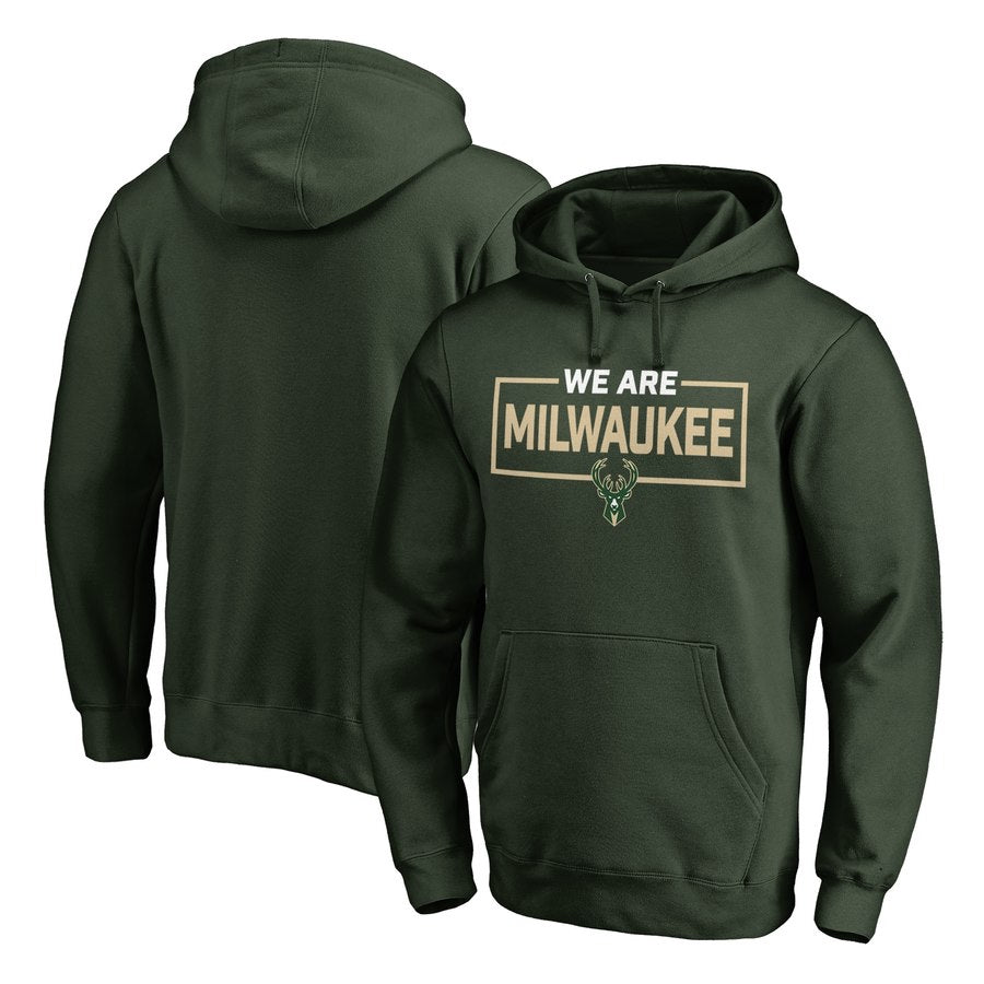 Sweat à capuche vert olive Milwaukee Bucks