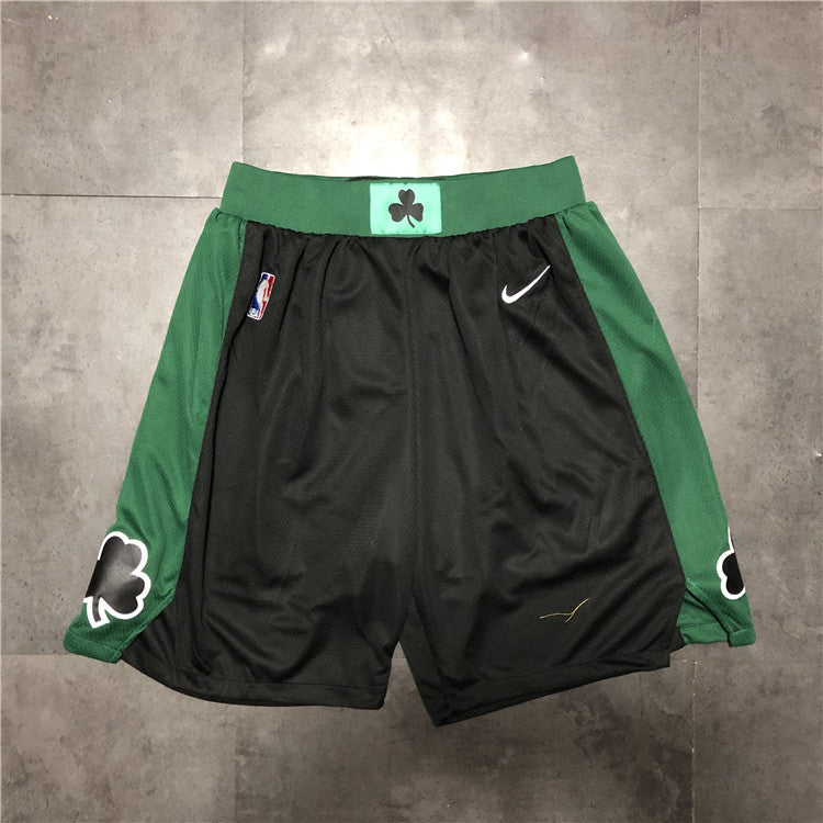 Celtics black and green shorts