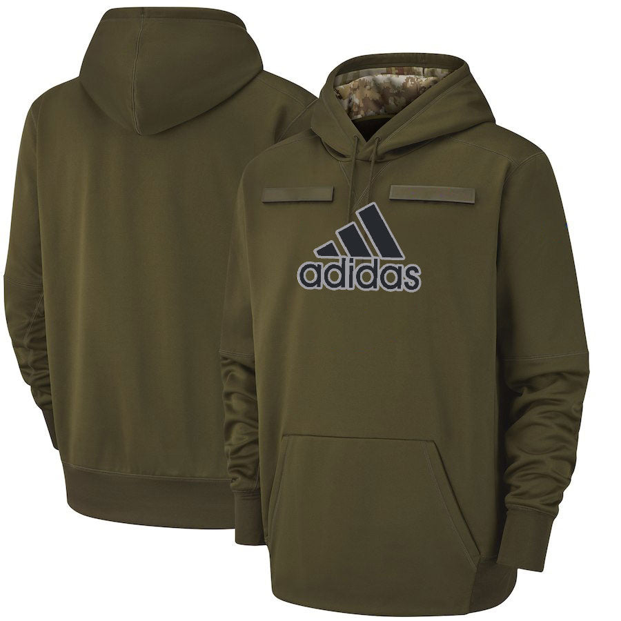 Sweat à capuche Adidas vert foncé/noir