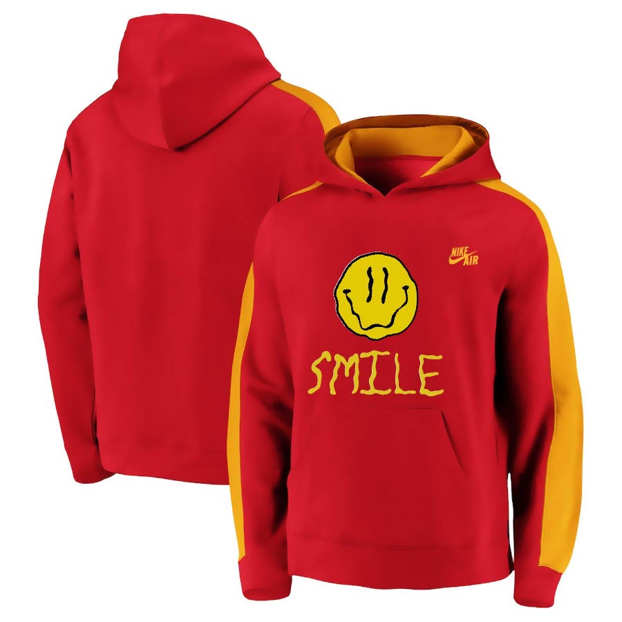 Nike red-yellow smile hoodie