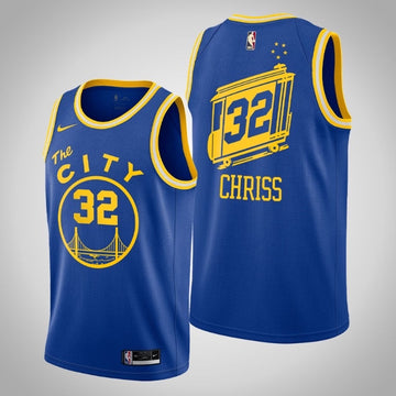 Golden state warriors blue 32 chriss jersey
