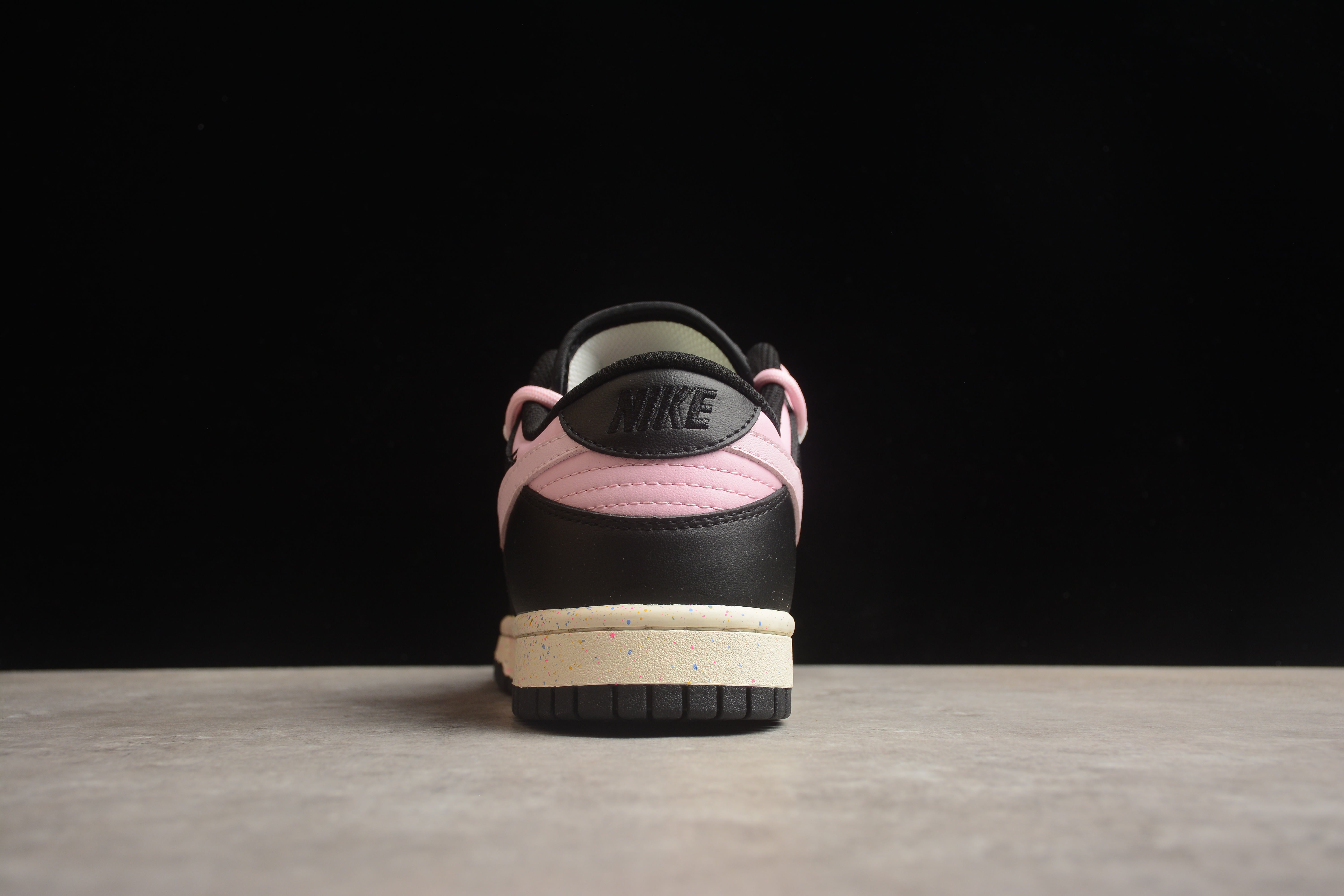 Nike SB dunk low double lace pink black shoes