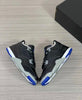 Nike air jordan 4 black and blue shoes