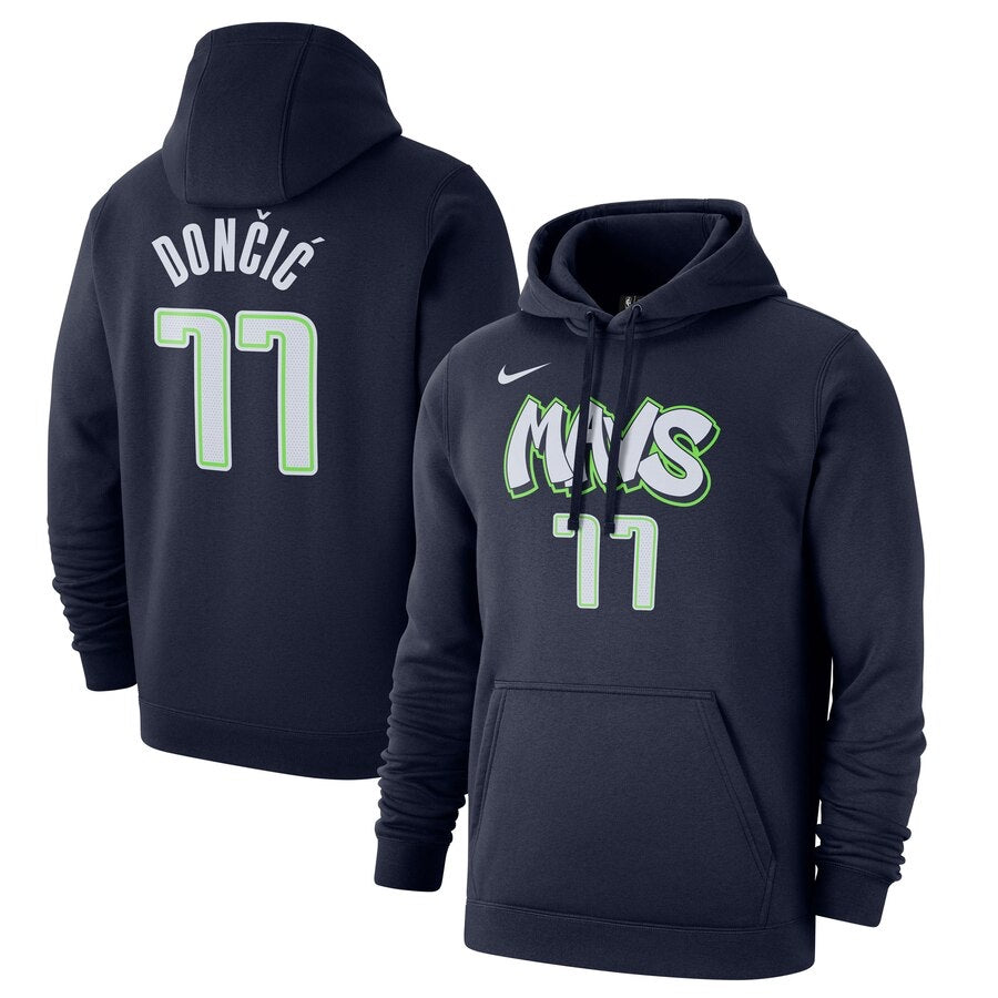 Sweat à capuche Doncic 77 doncic bleu marine des Dallas Mavericks