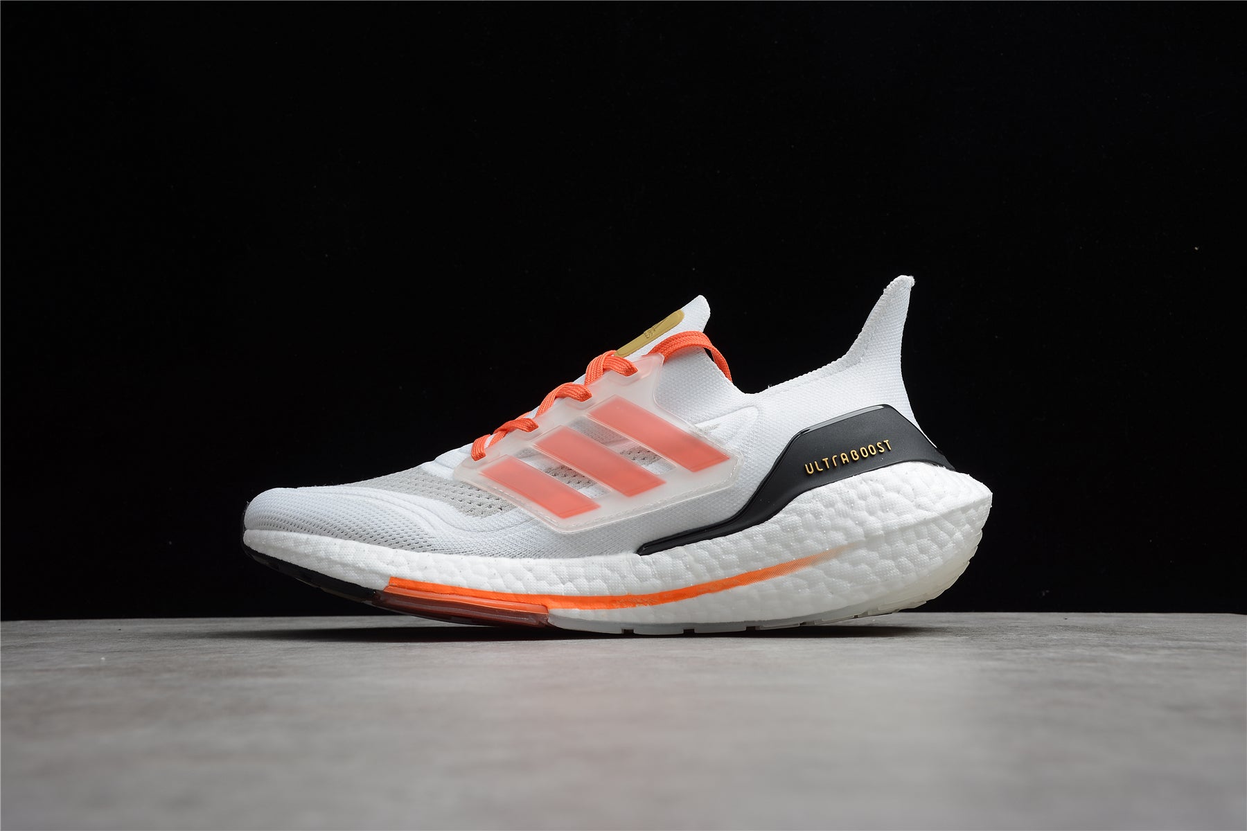 Adidas ultraboost white/orange/black shoes