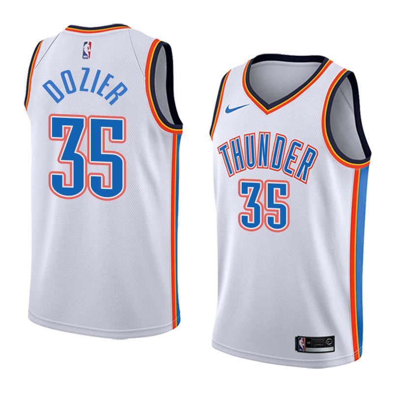 Thunder white 35 dozier jersey