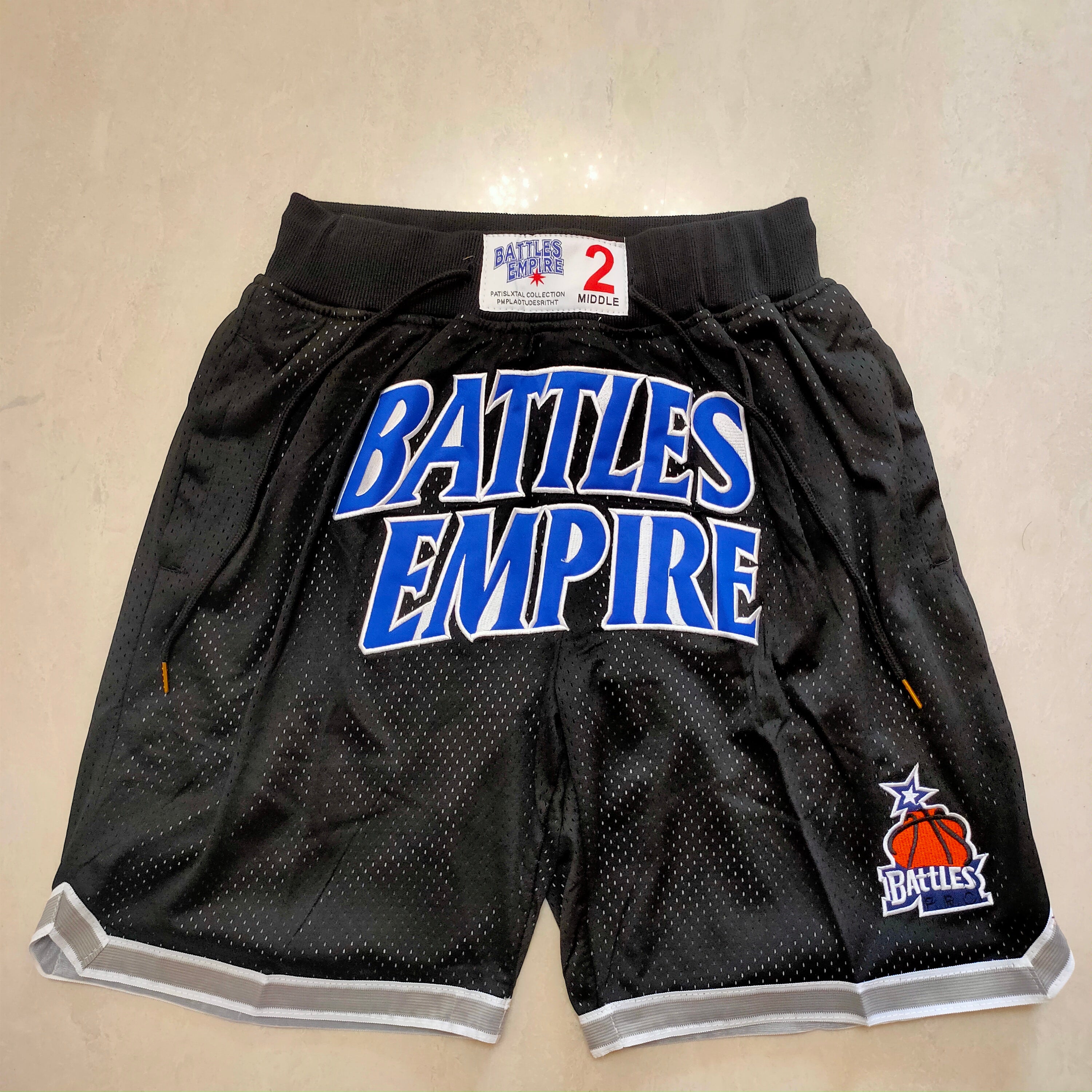 Battles empire black shorts