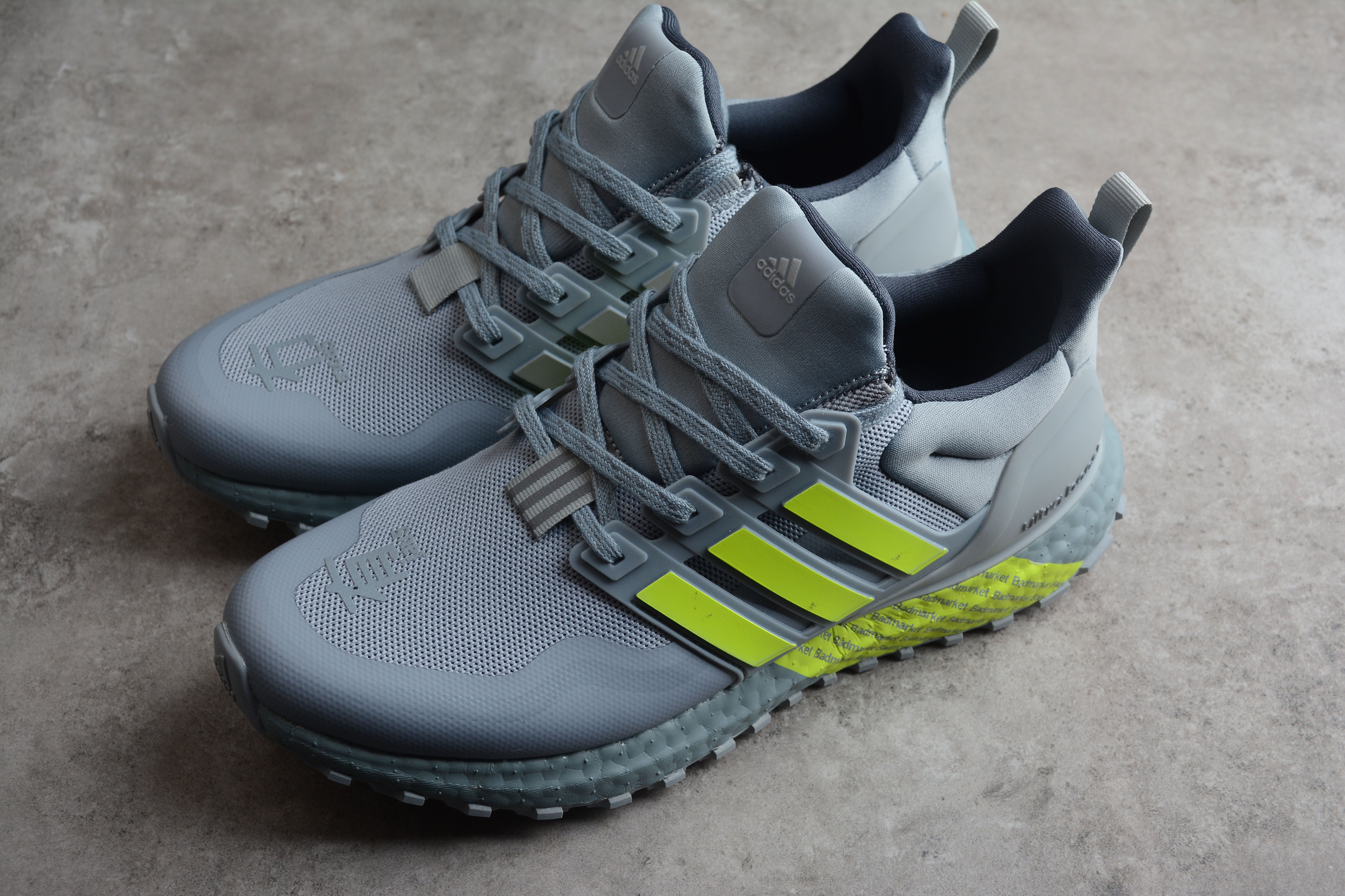 Adidas ultraboost grey/yellow shoes