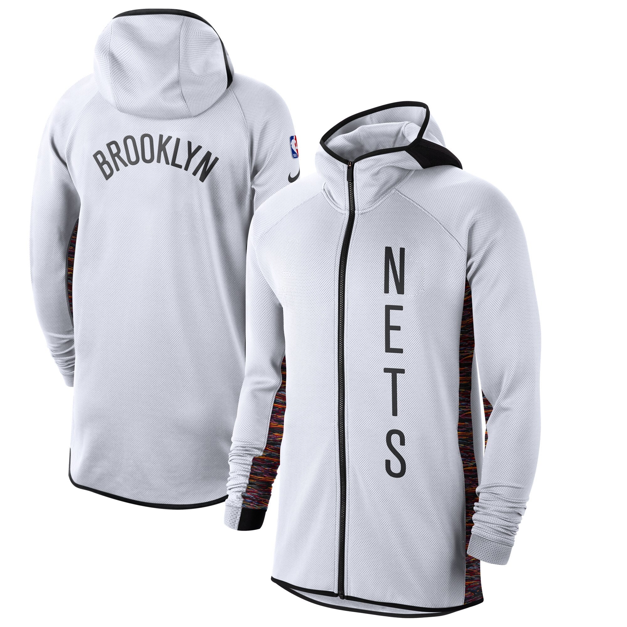 Veste longue blanche des Brooklyn nets