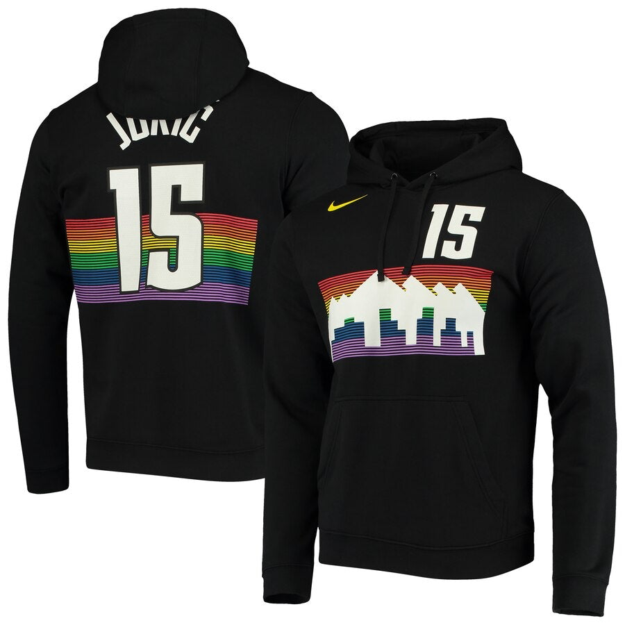 Sweat à capuche Jokic noir 15 des Denver Nuggets