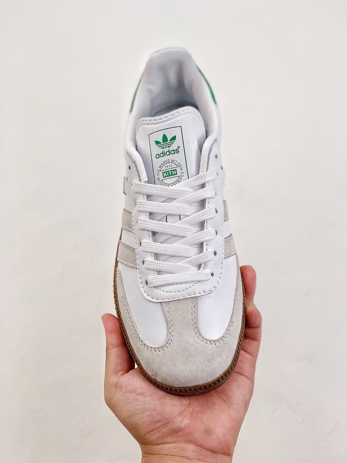 Adidas samba white green shoes