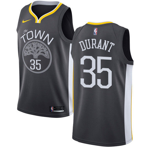 The warriors black 35 durant  jersey
