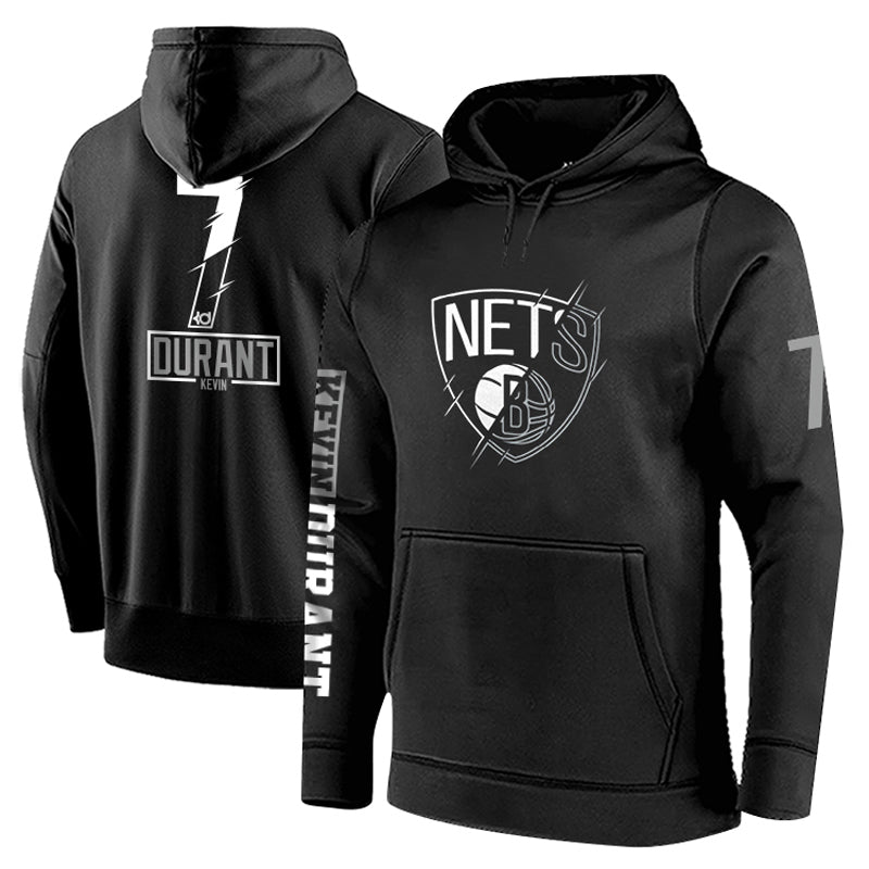 Brooklyn nets noir/blanc 7 durant sweat à capuche