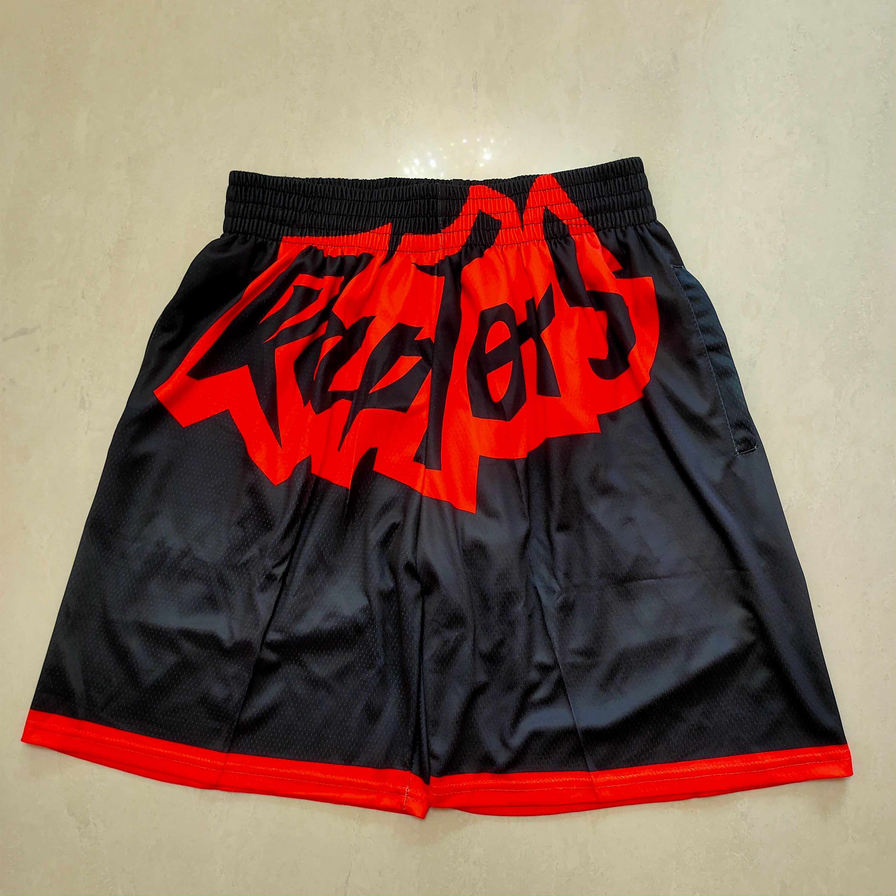 Raptors red and black shorts