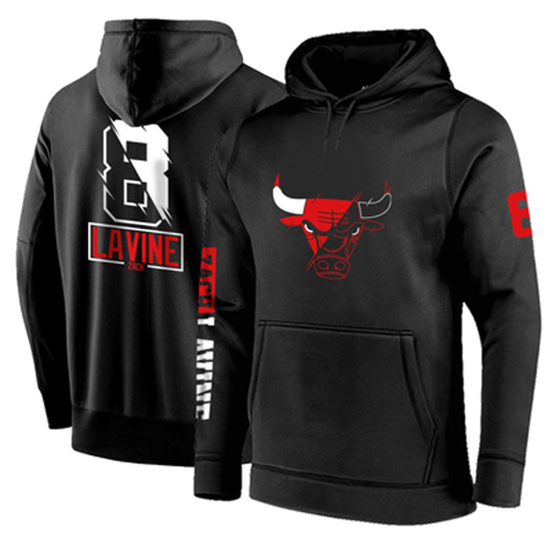 Sweat à capuche noir 8 Lavine des Chicago Bulls