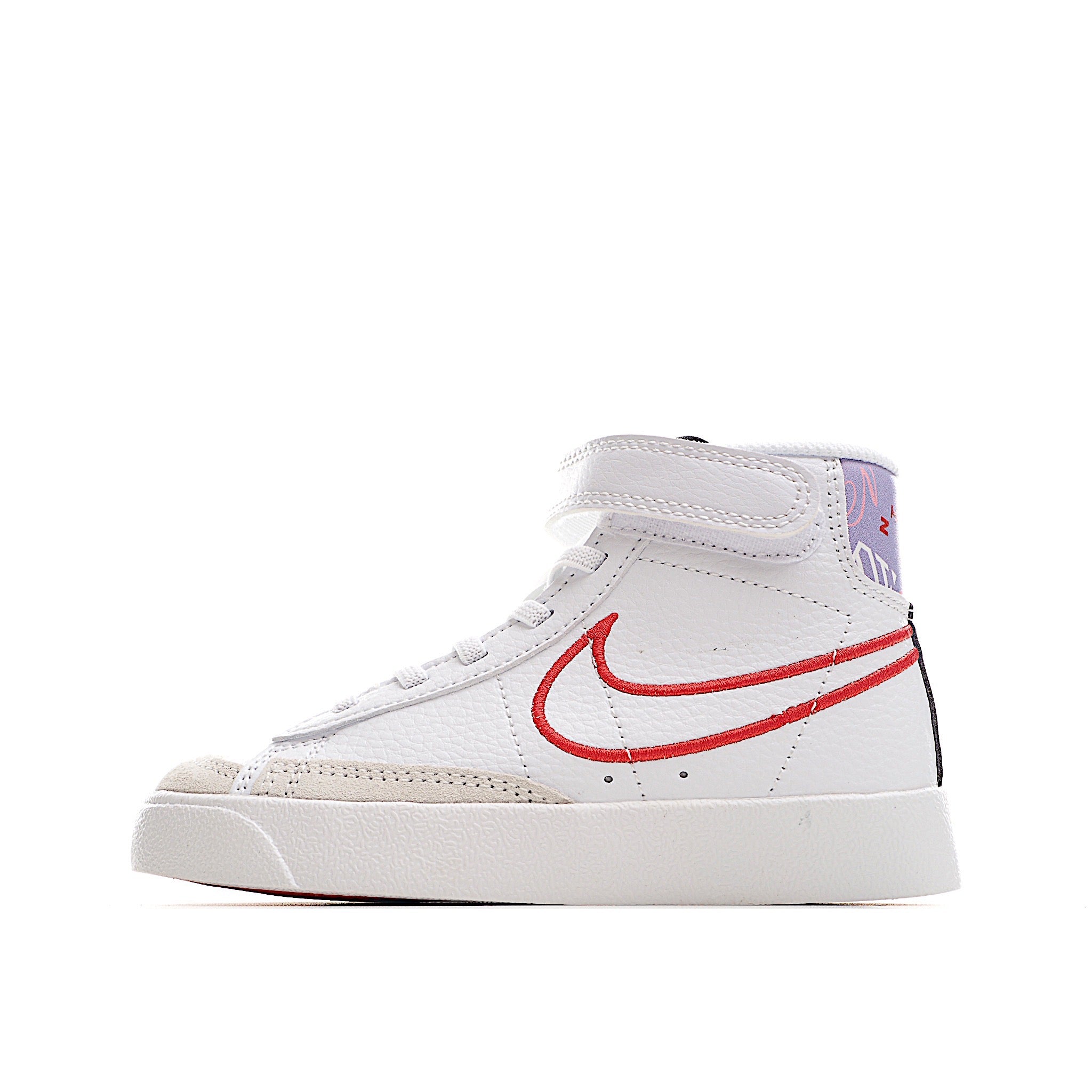 Nike high blazer purple and red shoes