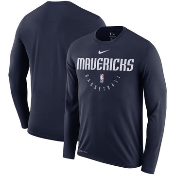 Chemise longue noire des Dallas Mavericks