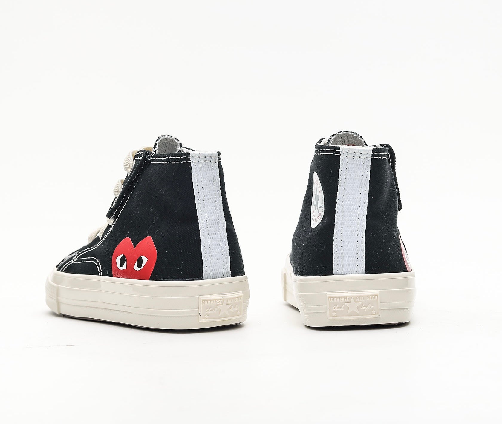 Converse chaussures noires à coeur élevé