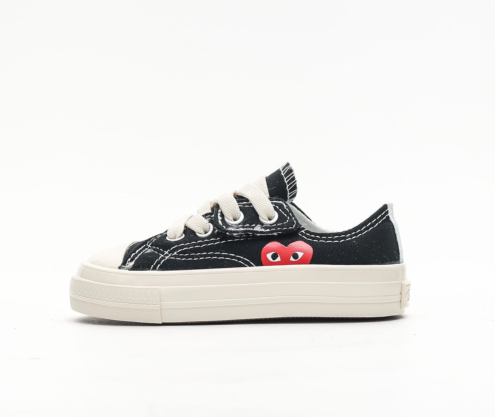 Converse coeur chaussures noires
