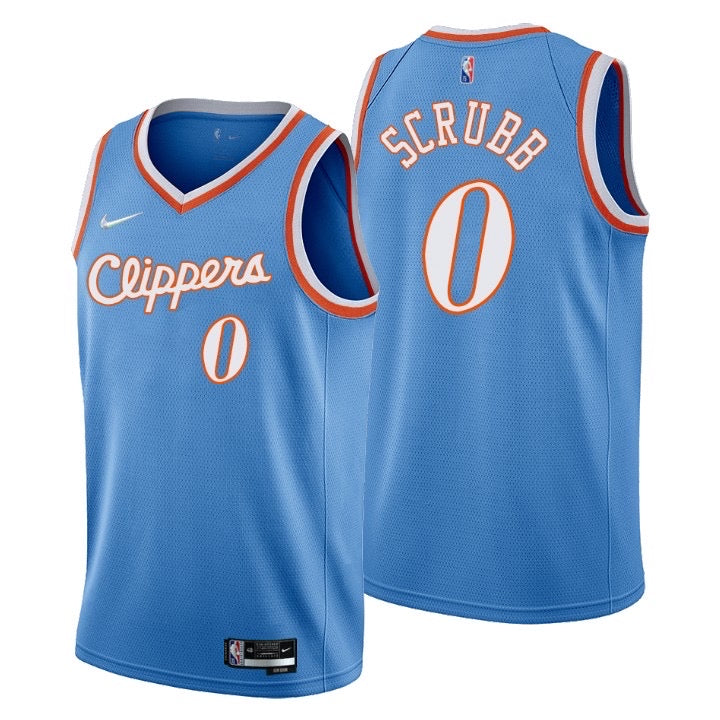 Clippers blue 0 scrubb jersey