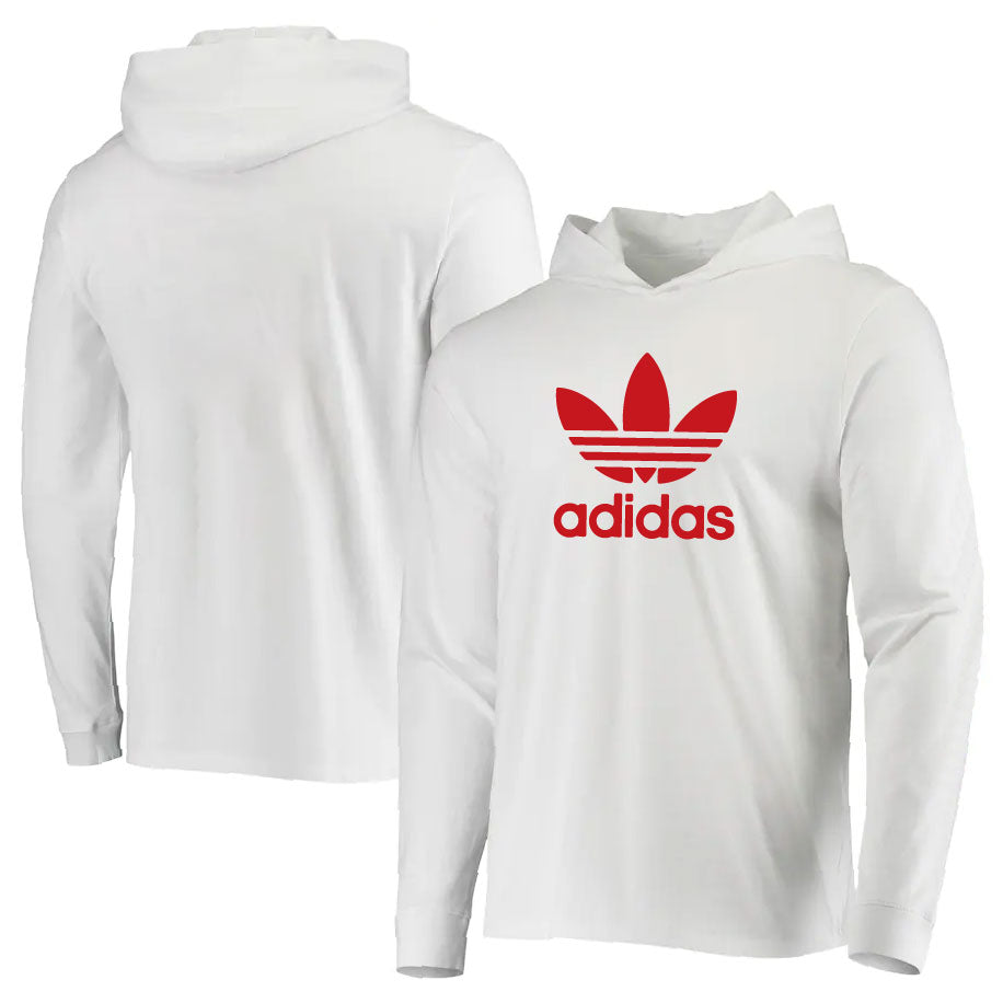 Adidas white and red hoodie