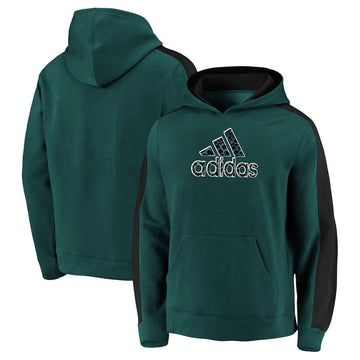 Sweat à capuche Adidas vert olive et noir