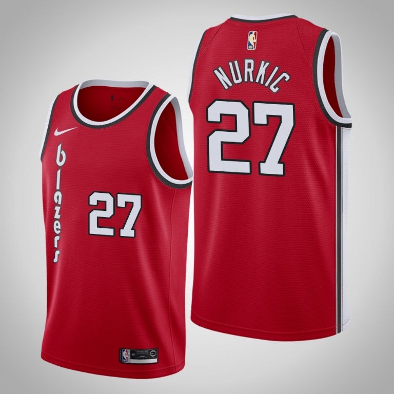 Maillot Blazers rouge 27 Nurkic