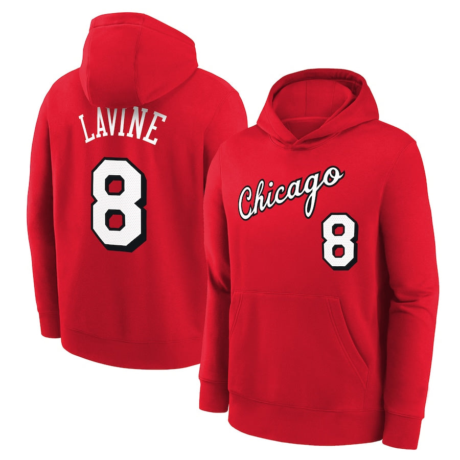 Sweat à capuche rouge 8 Lavine des Chicago Bulls