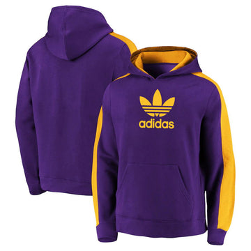Sweat à capuche Adidas violet et jaune