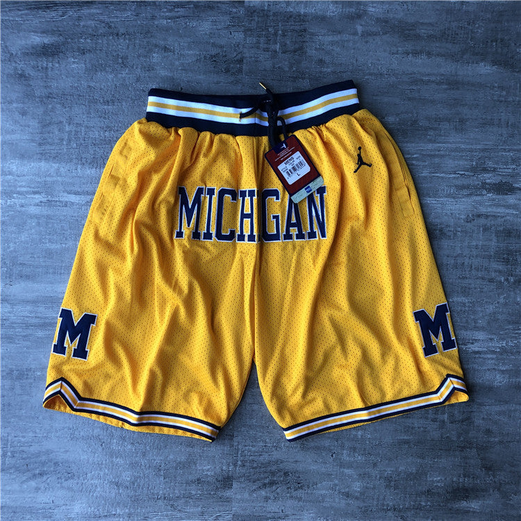 Michegan yellow shorts