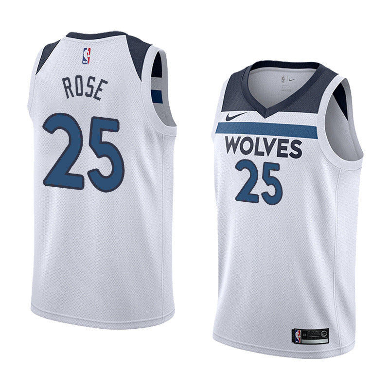 Maillot Wolves blanc/bleu 25 roses