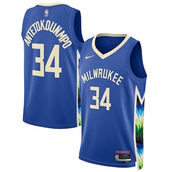 Milwaukee bucks blue jersey
