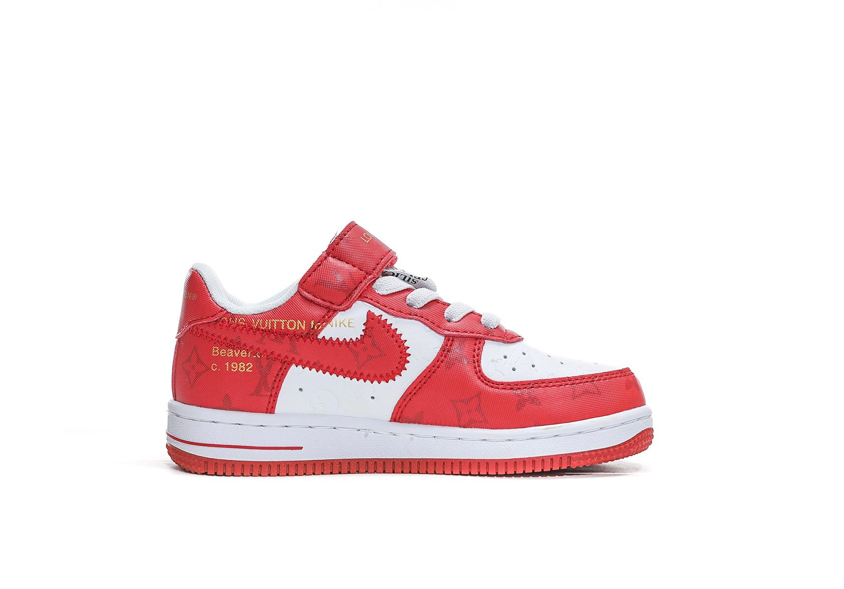 Louis vuitton nike Air Force 1 red shoes