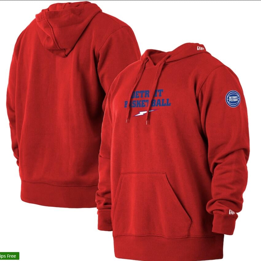 Detroit pistons red hoodie