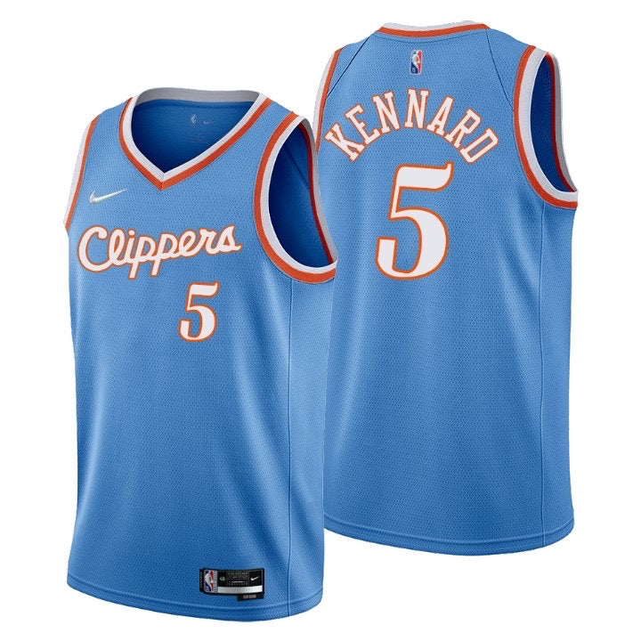 Clippers blue 5 kennard jersey