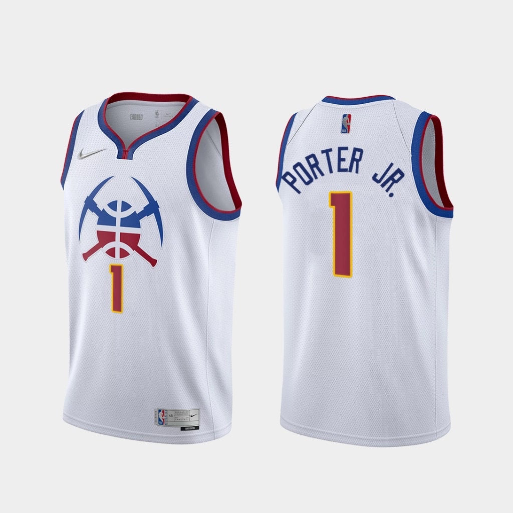 Denver Nuggets Blanc 1 Porter Jr. Jersey