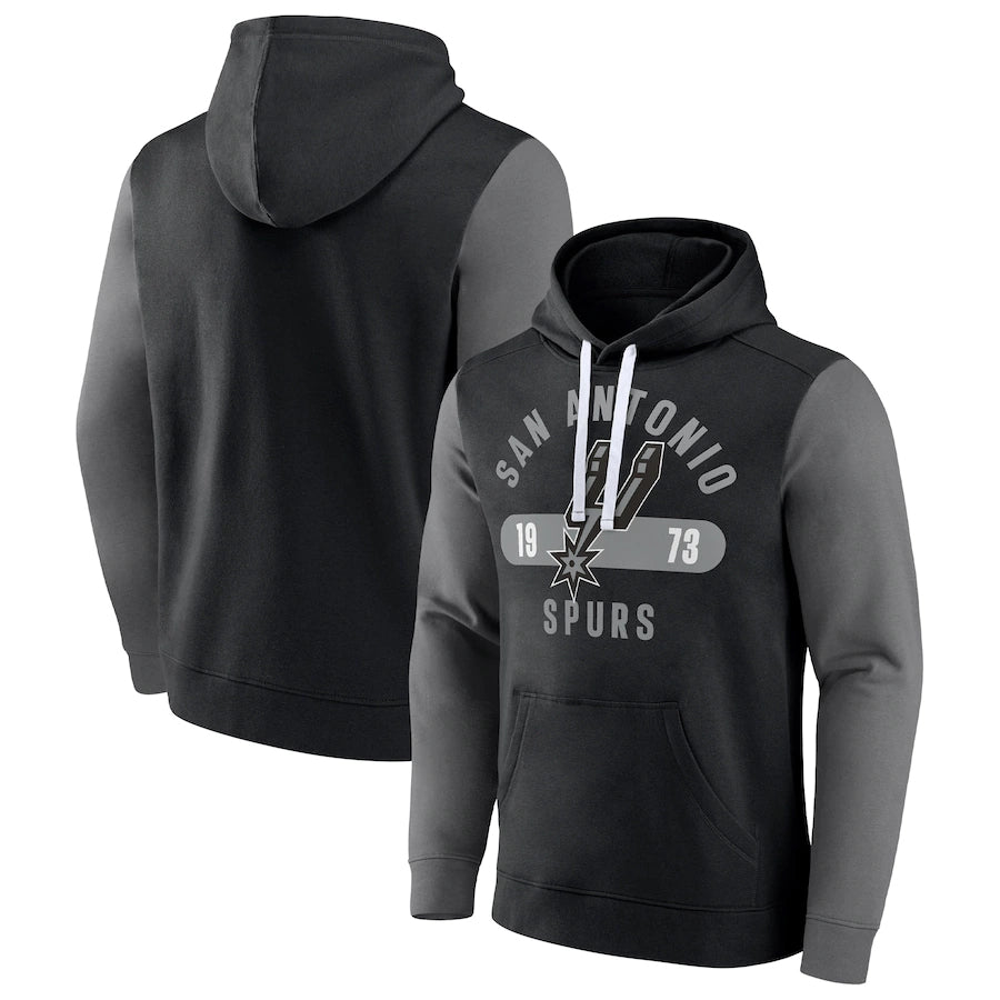 Sweat à capuche gris/noir San Antonio Spurs